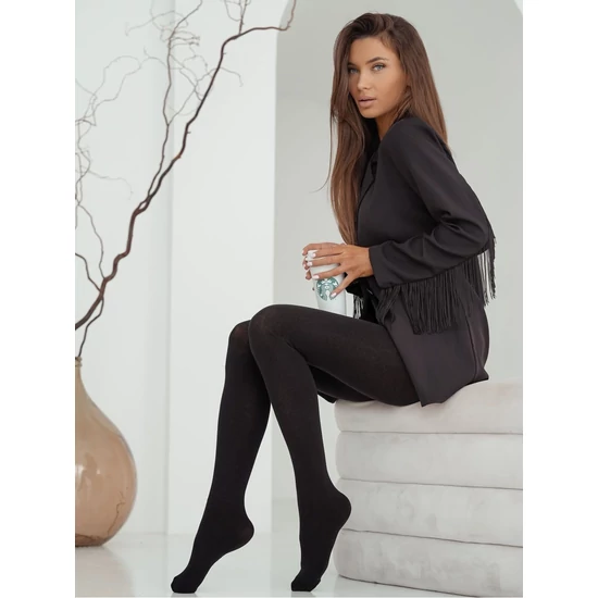 MILENA Black pamut harisnyanadrág