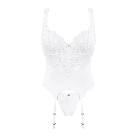 AMOR BLANCO White merevítős LUXUS corset+tanga
