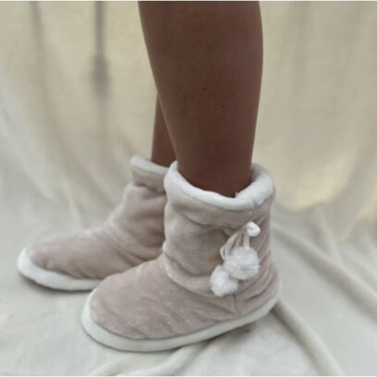 POPPY BOJTOS szoba csizma - kávé-ekrü 