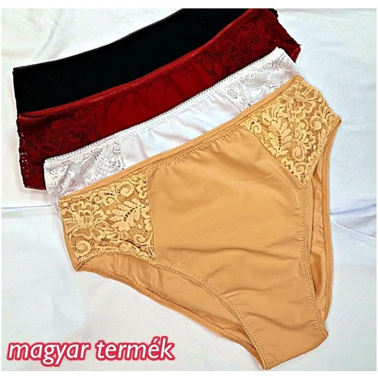 TURBO Judit oldalán csipkés, szélesoldalú, magas állású pamut alsó