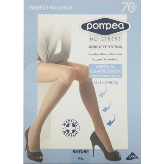 Pompea PERFECT BALANCE 70 den közepesen erős gyógyászati térdfix(12-15mmHg)