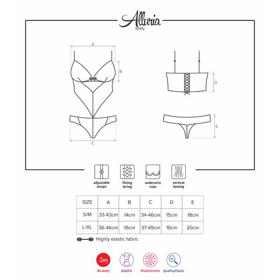 ALLURIA Pink fehérnemű, szexi body