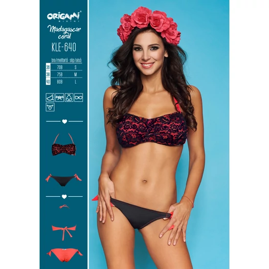 ORIGAMI-BIKINI  Madagascar Coral KLE-640