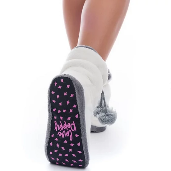 POPPY BOJTOS szoba csizma - ekrü-szürke