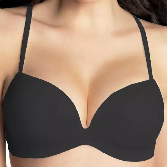 LORMAR FREE DOUBLE Szuper Push Up melltartó - FEKETE