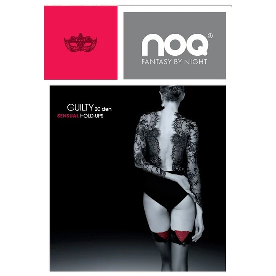 KNITTEX Guilty 20den szilikonos, csipkés combfix