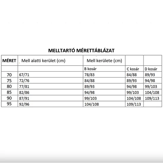 SIELEI 1974 Push up melltartó - FEHÉR - 3/80B