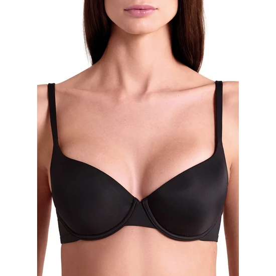 LORMAR Mousse vékony szivacsos, merevítős melltartó - FEKETE