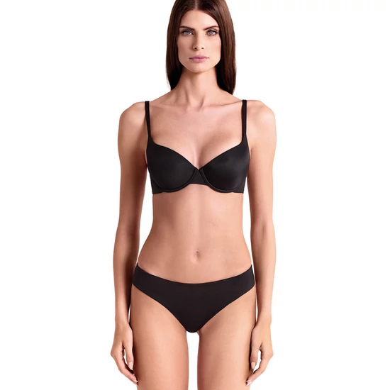 LORMAR Mousse vékony szivacsos, merevítős melltartó - FEKETE