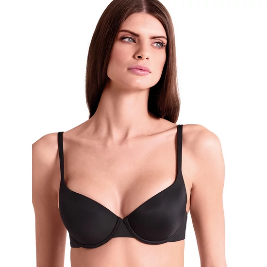 LORMAR Mousse vékony szivacsos, merevítős melltartó - FEKETE