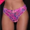 POPPY ANNIE csipkés brazil alsó - SPRING LILA VIRÁGOS - XL