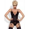 DIAMOND Black fehérnemű, szexi fűző, corset + tanga XXL