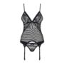 Kép 6/7 - 837-black-fehernemu-szexi-corset-tanga