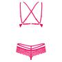 Kép 7/7 - 860 PINK szett, szexi merevítős melltartó+tanga