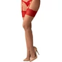 Kép 1/4 - CUPIDE DESIR  Red/Beige szilikon nélküli combfix