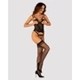 Kép 3/7 - SETILLA Black merevítős, nyitott corset+tanga 