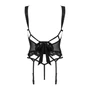 Kép 6/7 - SETILLA Black merevítős, nyitott corset+tanga 