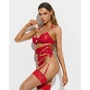 Kép 5/5 - MATILDEA Red szett, szexi merevítős melltartó+nyitott alsó *
