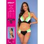 Kép 3/4 - Texas Neon Green PC-219 Origami Bikini 