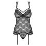 Kép 6/7 - 860 BLACK fehérnemű, szexi merevítős corset+tanga