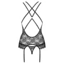 Kép 7/7 - 860 BLACK fehérnemű, szexi merevítős corset+tanga