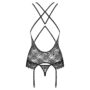 Kép 7/7 - 860 BLACK fehérnemű, szexi merevítős corset+tanga