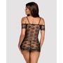 Kép 2/7 - JENNIFAIRY Black fehérnemű, szexi babydoll+tanga