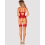Kép 4/6 - INGRIDIA Red merevítős, szivacsos LUXUS corset+tanga