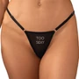 Kép 1/6 - VIOLAMI Black „Too sexy” feliratú állítható pántos női tanga