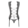 Kép 6/6 - MESHLOVE Black fehérnemű, érzéki corset+tanga