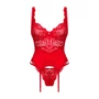 Kép 3/4 - AMOR CHERRIS Red merevítős LUXUS corset+tanga