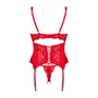 Kép 4/4 - AMOR CHERRIS Red merevítős LUXUS corset+tanga