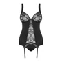 Kép 4/5 - HEARTINA Black fehérnemű, szexi merevítős corset+tanga