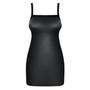 Kép 6/7 - LEATHERIA Black fehérnemű, szexi hálóing+tanga