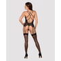 Kép 5/7 - 860 BLACK fehérnemű, szexi merevítős corset+tanga