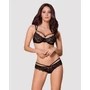 Kép 4/9 - 860 BLACK szett, szexi merevítős melltartó+tanga