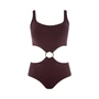 Kép 4/6 - ROMA 9 Brown Luxury egyrészes fürdőruha, trikini