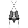 Kép 7/7 - 841 Black fehérnemű, érzéki corset+tanga