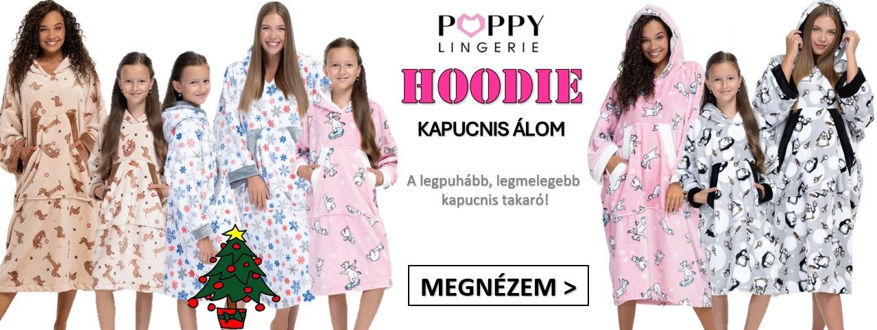 HOODIE- pihe-puha kapucnis takaró